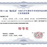 第十八届“挑战杯”全国大学生课外学术科技作品竞赛江苏省选拔赛特等奖！